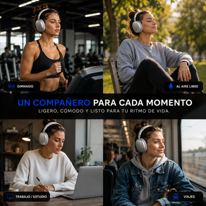 🎧 AudioMax Pro — Auriculares Inalámbricos + Cancelación de Ruido + Sonido Envolvente + Hasta 20H de Batería 🔥