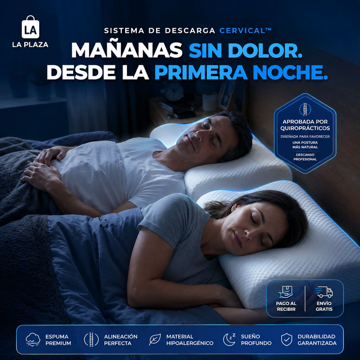 😴Almohada Cervical Premium + Soporte Ergonómico + Confort Superior + ¡OFERTA ESPECIAL HOY! 🔥