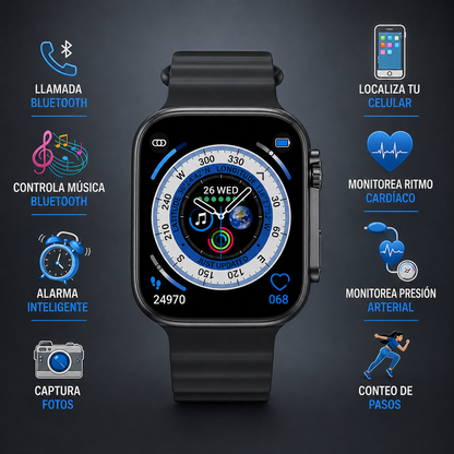 ⌚ Smartwatch S10 PRO + Llamadas Bluetooth + Monitor Deportivo + Carga Inalámbrica + ¡OFERTA ESPECIAL HOY! 🔥