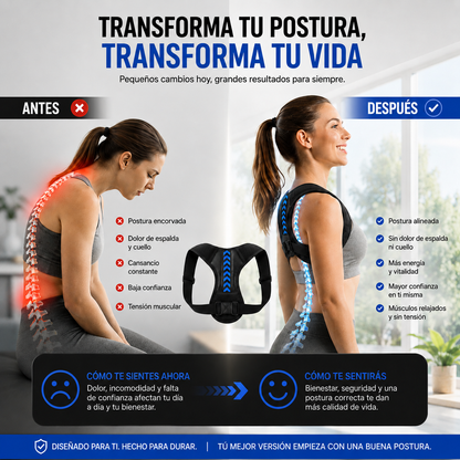 PostureFit™ — Corrector de Postura Ajustable, Cómodo y Discreto¡REGALO EXCLUSCorretor de Postura Ajustável UnissexIVO SOLO HOY!🔥