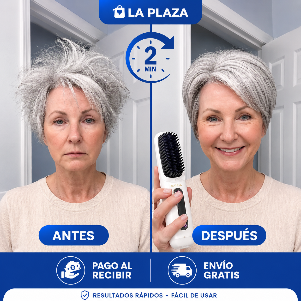 ✨ Cepillo Alisador PRO + Alisa y Peina en Minutos + Tecnología Cerámica + ¡OFERTA EXCLUSIVA SOLO HOY! 🔥