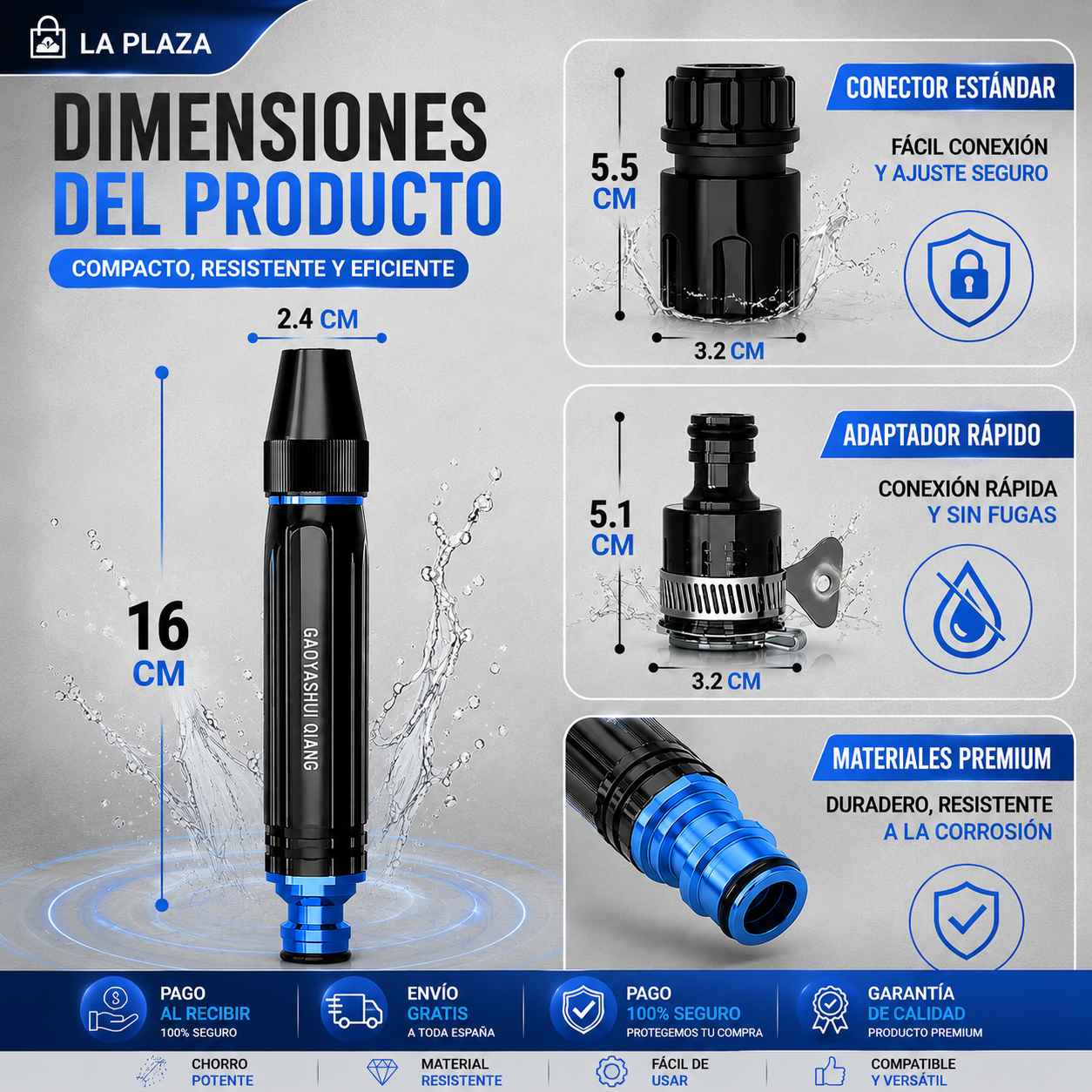 Pistola Alta Presión Profesional Portátil Doble Batería