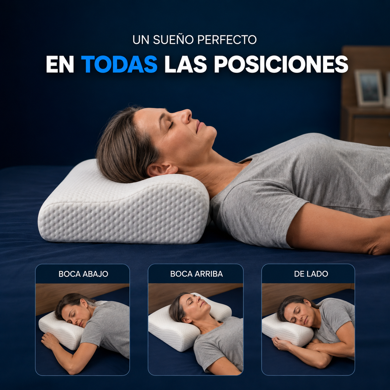 😴Almohada Cervical Premium + Soporte Ergonómico + Confort Superior + ¡OFERTA ESPECIAL HOY! 🔥