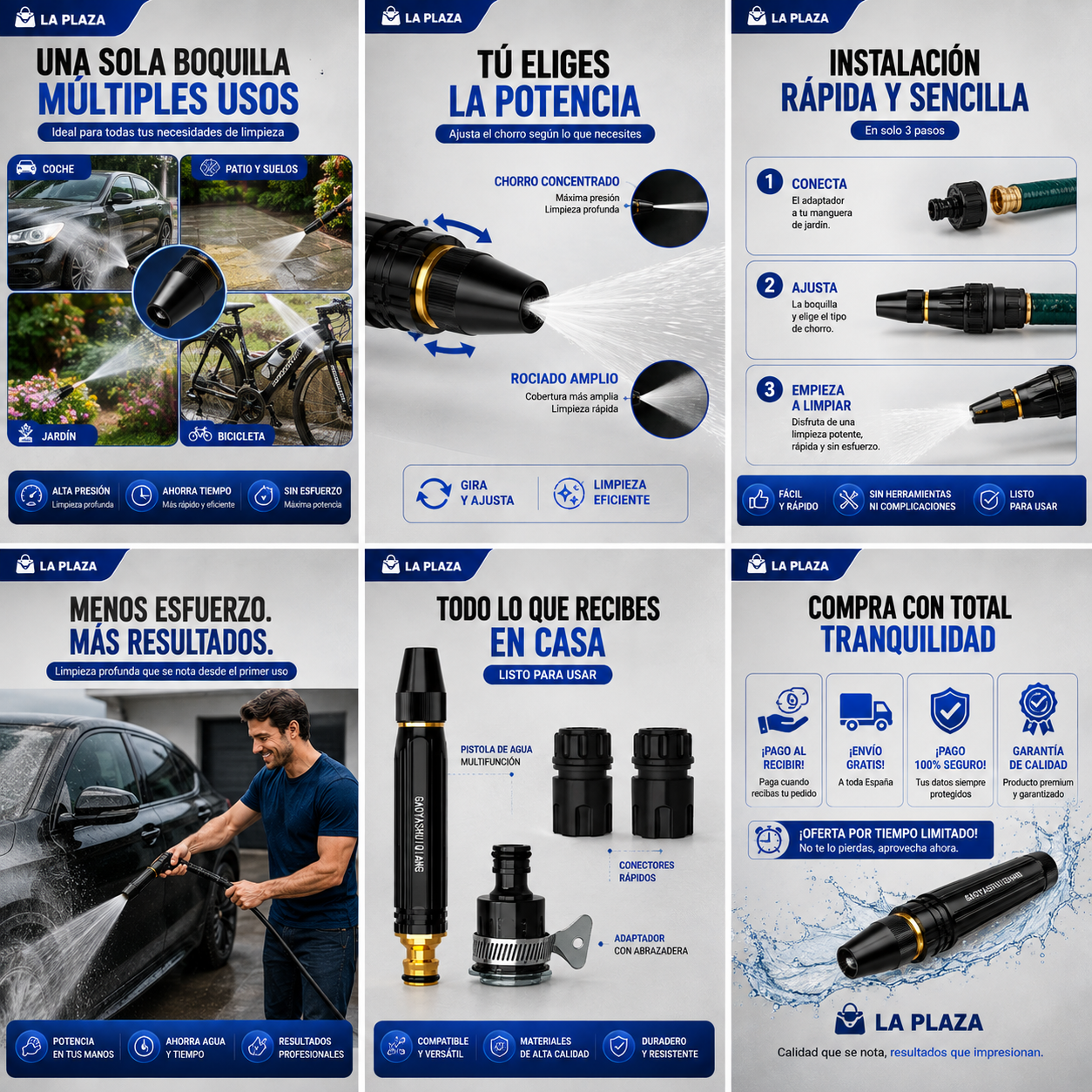 Pistola Alta Presión Profesional Portátil Doble Batería